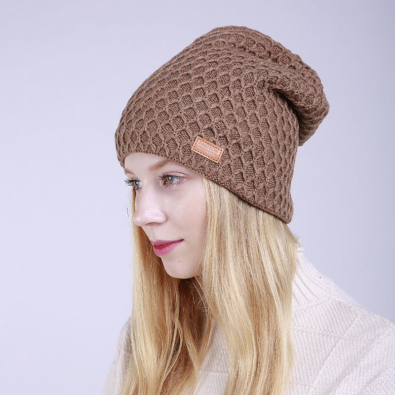 Women Winter Hats Knitted Men and Women Sleeve Cap Winter