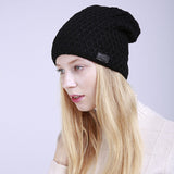Women Winter Hats Knitted Men and Women Sleeve Cap Winter