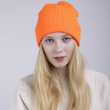 Women Winter Hats Autumn and Winter Solid Color Warm Women's Knitted Wool Hat