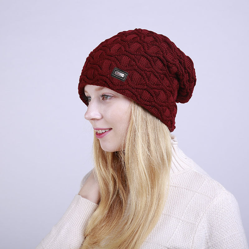 Women Winter Hats Men's and Women's Hats Sleeve Cap Winter Knitting Earmuffs Hat