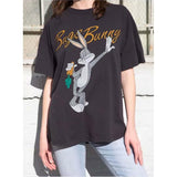 Bugs Bunny Shirt Summer Printed Loose round Neck T-shirt for Women