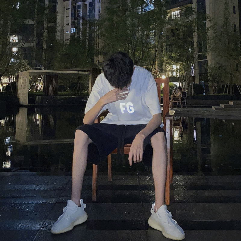 Fog Fear of God Essentials T Shirt Short Sleeve Loose Reflective Colorful Couple T-shirt