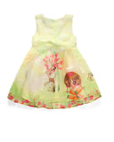 Girl Dress Summer Children's Bow Printed Princess Vest Dress