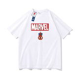 Marvel T Shirt Spider-Man Summer Short-Sleeved T-shirt Men's Loose Cotton