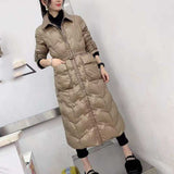 Women Winter Coats Puffer Jacket Down Coat Down Jacket Women's Mid-Length Winter Warm White Duck Down Coat