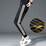 Men Pants Fleece-Lined Long Pants Men's Casual Pants Autumn and Winter Sports