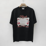 Rhude T Shirt Limited Rhude Casual Hip Hop Summer Loose round Neck