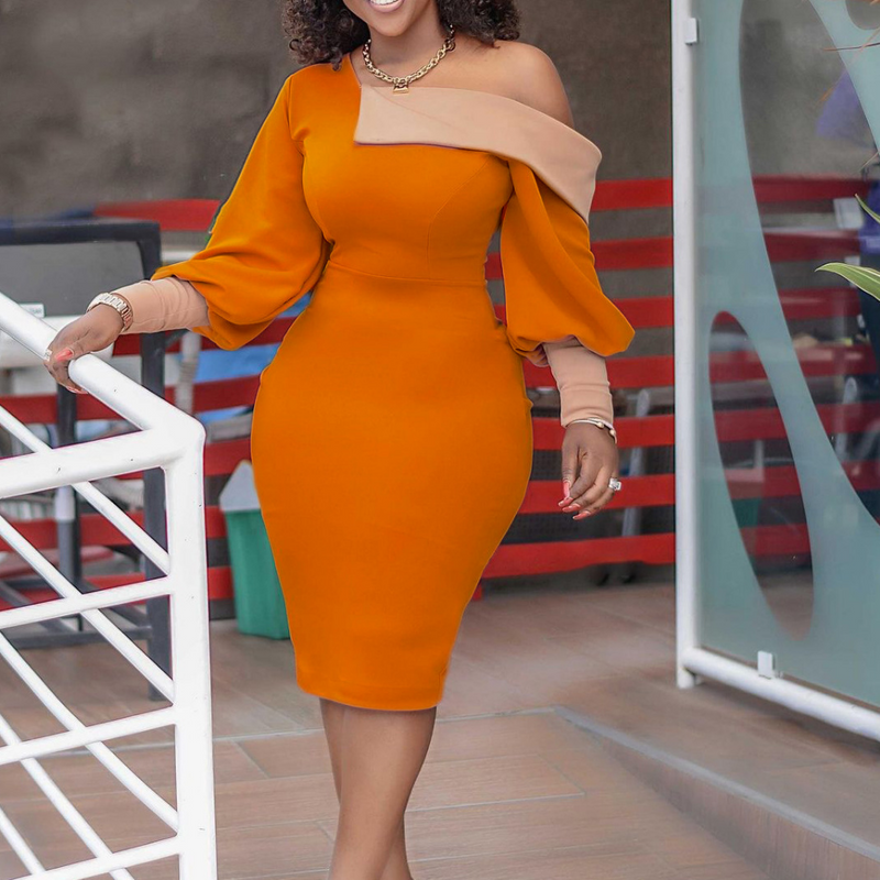 Nina Parker plus Size Dresses Sheath off-the-Shoulder plus Size Dress