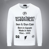 Dsq2 Hoodie DSQ Lian D2 Letter Print Sweatshirt Trendy Men's Autumn and Winter