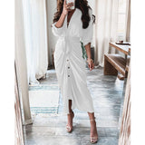 Nina Parker Graffiti Dress Long Sleeve Button Dress Long Dress