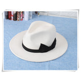 Fedora Golf Hats Autumn and Winter White Hat Female Wool Cowboy Hat