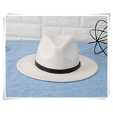 Fedora Golf Hats Autumn and Winter White Hat Female Wool Cowboy Hat