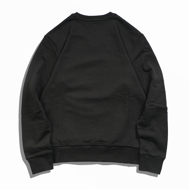 GVC Hoodie Big White Shark Pattern Cotton Round Neck Couple