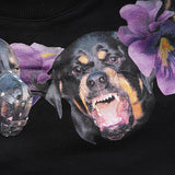 GVC Hoodie Dog Head Garland Pattern Cotton round Neck Sweater