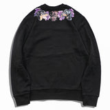 GVC Hoodie Dog Head Garland Pattern Cotton round Neck Sweater