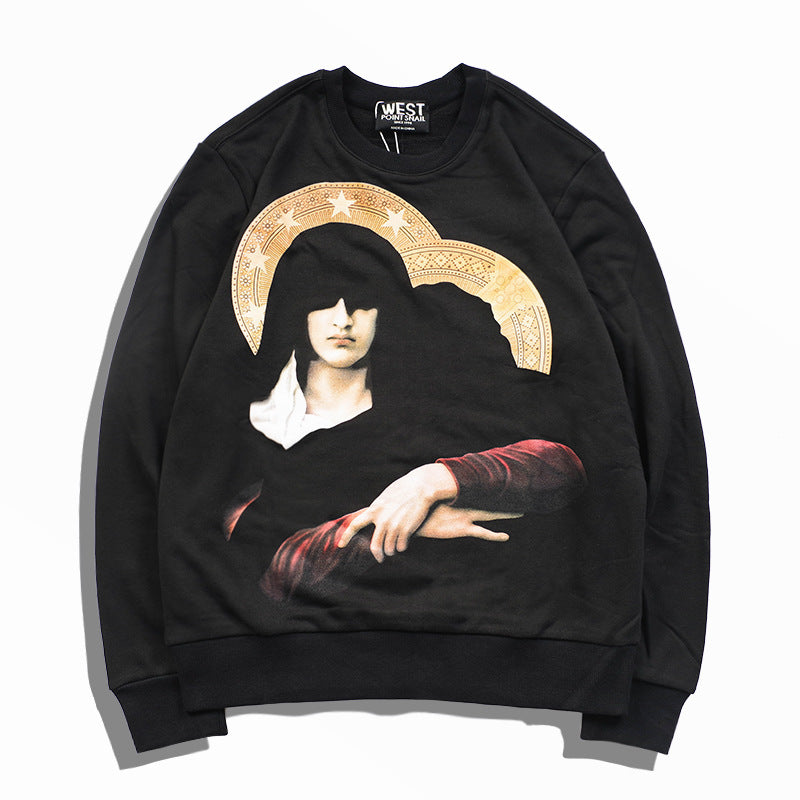 GVC Hoodie Autumn and Winter Virgin Pattern Cotton Sweater Velvet Padded Loose Couple