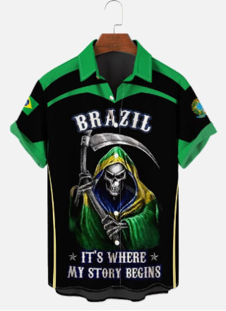 Men Beach T Shirts Men's Short Sleeve Shirt