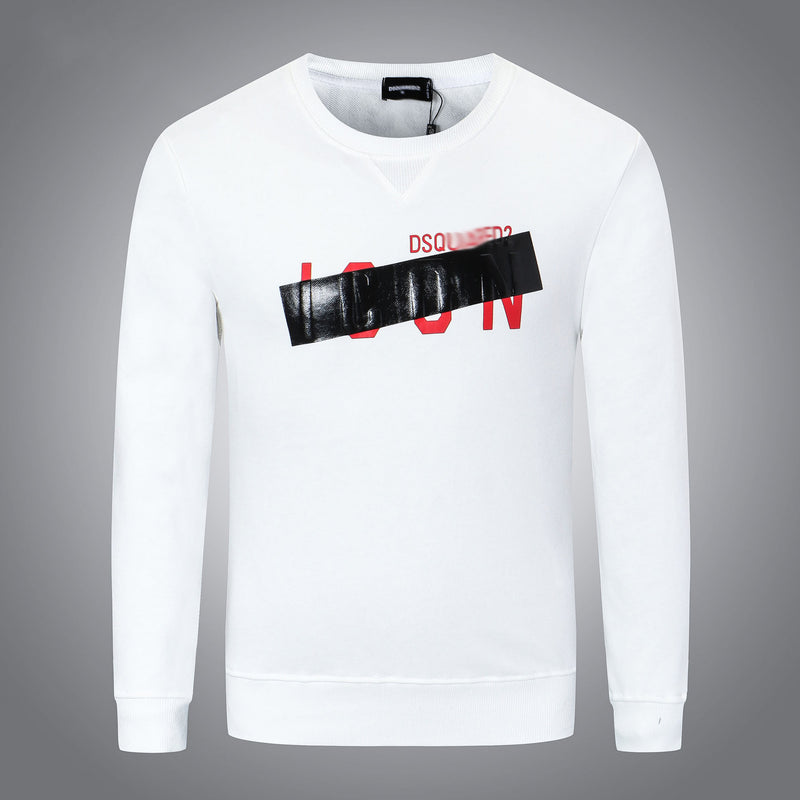 Dsq2 Hoodie DSQ Lian D2 Rectangular Three-Dimensional Printed Sweater Trendy Men's Autumn and Winter