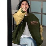 Baggy Jacket Embroidered Baseball Uniform Male Spring and Autumn Coat