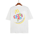 Cactus Jack McDonalds Shirt Travis Scott Cactus Jack Short Sleeve Smiley Face Loose-Fitting Casual T-shirt