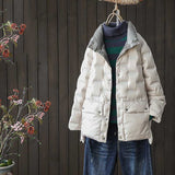 Women Winter Coats Puffer Jacket Down Coat Lightweight Down Jacket Female Autumn Winter White Duck Down Stand-up Collar Thermal Coat