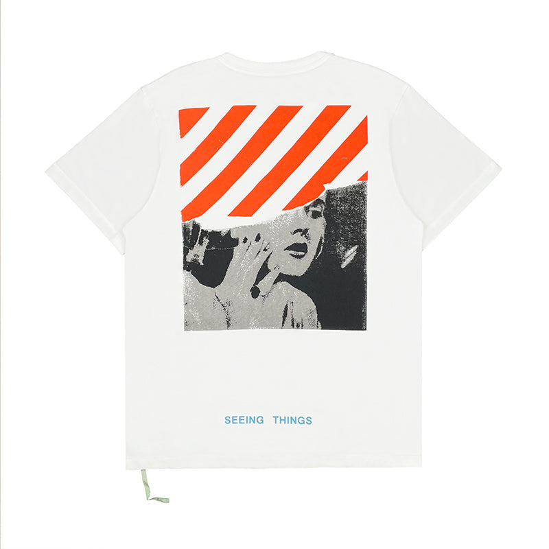 Marilyn Monroe Short Sleeve Couple High Street Men and Women Same Style t shirt