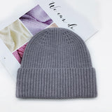Toboggan Hat Autumn and Winter Knitted Hat Pure Color Warm Keeping Sleeve Cap