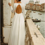 Bridesmaid Dress Vintage Sexy Solid Color Temperament Commute Long Dress White