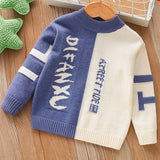 Boys Sweater Kids Knitted  Thickened Letters Baby round Neck Kids' Sweater