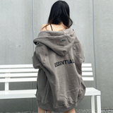 Fog Fear of God Essentials Hoodie Multiline Reflective Letter Zipper Hooded Cardigan Coat