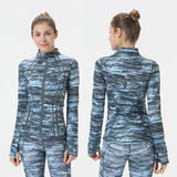 BBL Jacket Yoga Jacket Women's Skinny Print Jacket Top Zipper
