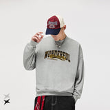 Preppy Aesthetic Sweatshirt Contrast Color Letter Sweater Autumn Loose