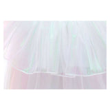 Toddler Girls Sequin Gown Dress Mermaid Colorful Sequined Princess Dress Summer Dress Sequined Embroidered Children's Gauze Dress