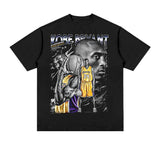 Kobe Shirt Kobe Printed Short Sleeve T-shirt Top Loose Heavy Crew Neck
