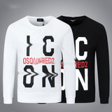 Dsq2 Hoodie DSQ Lian D2 Icon Letter Print Sweatshirt Trendy Men's Autumn and Winter
