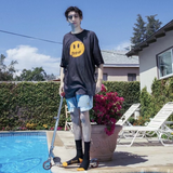 Preppy Aesthetic T Shirt Drew Smiley Face Vintage Leisure Short Sleeve