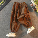 Toddler Boys Pants Crawler Boys' Spring and Autumn Clothing Casual Working Pants
