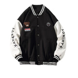 Cream Color Varsity Jacket Embroidered Baseball Uniform