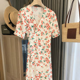 Marilyn Monroe Dress Summer Floral Women's Clothing Skirt Short Sleeve Dress