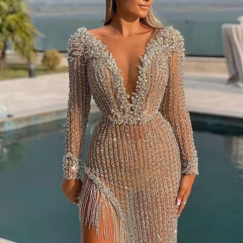Hot Women in Tight Dresses Women's Dress Formal Dress Slim Fit Sexy Dress