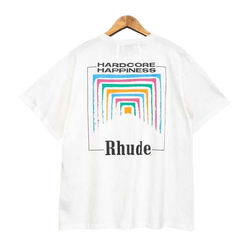Rhude T Shirt Abstract Tunnel Printed Loose T-shirt