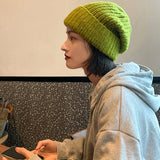 Women Winter Hats Red Earflaps Warm Autumn and Winter Soft Knitted Hat
