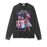JA Morant Shirt JA Morant Printed Long-Sleeved T-shirt Loose Cotton Sports Vintage