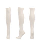 Winter Thick Knit Thigh High Socks Long Stockings Boot Knee Socks Twist Knitting Long Stockings