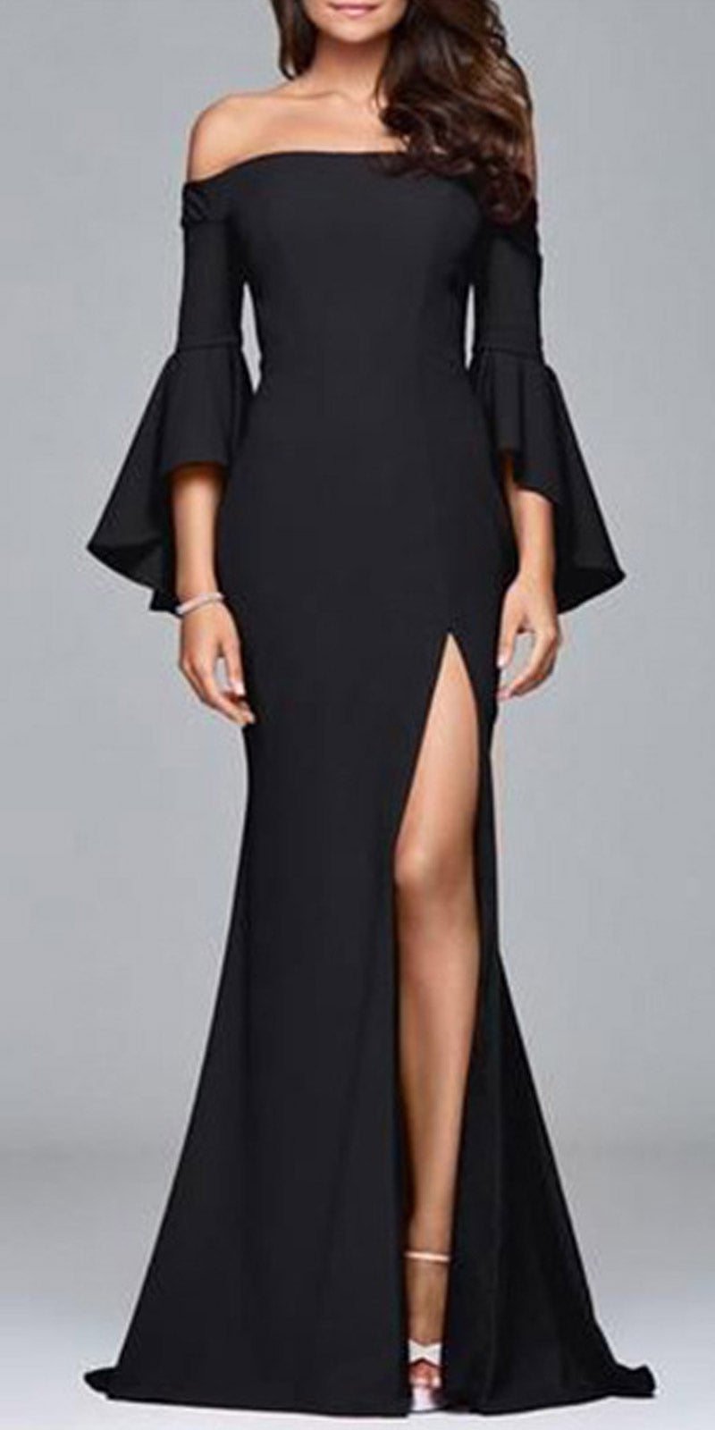Formal Dresses & Gowns Autumn and Winter Evening Dress Sexy off-Neck Slit Formal Dress Long Dress