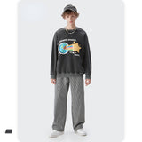 Preppy Aesthetic Sweatshirt Men's Clothing Autumn Casual round Neck Sweater Men's