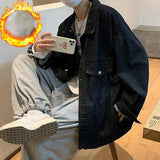 Men Denim Jacket Autumn Denim Jacket Men's Spring and Autumn Coat