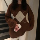 Preppy Aesthetic Sweater Autumn and Winter Knitted Sweater Jacket Female