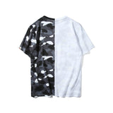 WGM Shirt Color Matching T-shirt Men's and Women's Casual Short Sleeve
