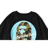 Shark Print T Shirt Back Printing Men And Women Fashion Short Sleeve Top